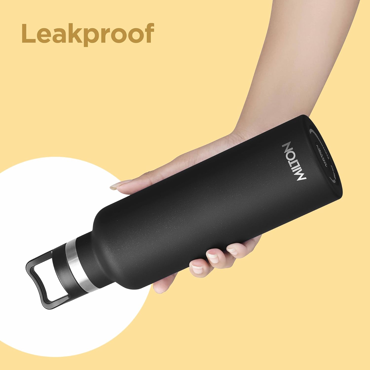 Milton 24 oz Stainless steel insulated water bottle, Leakproof, 12 hours Hot, 24 hours cold, Double Walled Vacuum Metal Flask for Sports, Gym, Travel friendly, Dishwasher Safe, Haruki 800