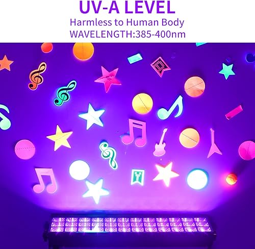 Miniatura 2 de Barra de luz negra de 120 W, luz negra IP66 con enchufe+interruptor+cable de 6 pies, luz negra impermeable con 100 LED, luz negra para fiesta