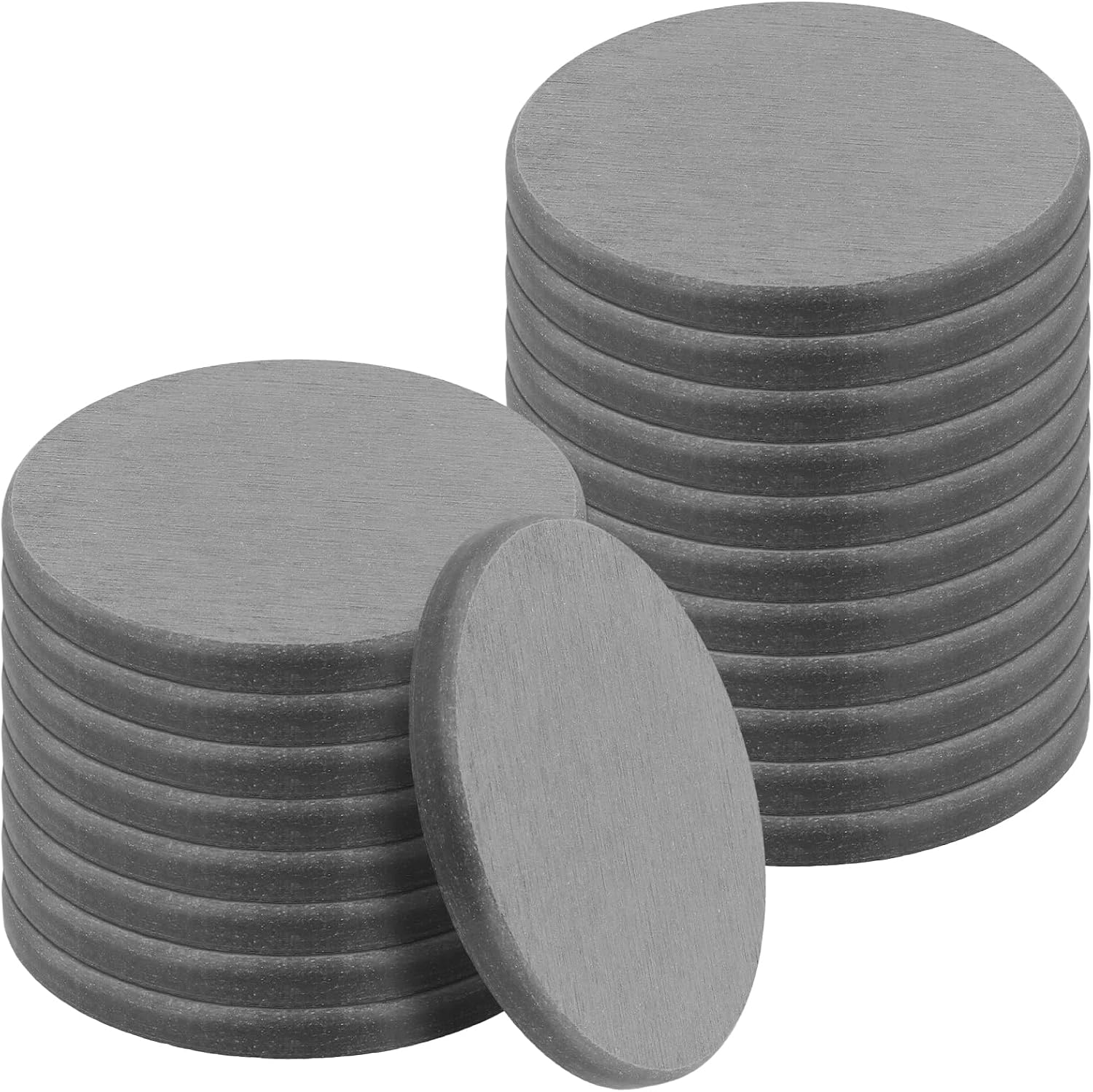 Diatomaceous Earth Coaster Set of 20, 4 Inch Instant Dry Diatomite Drink Coasters, Round Absorbent Coaster, for Kitchen Drinks Plants Fast Water Absorption, W10 x D10 x H0.8 cm, Gray