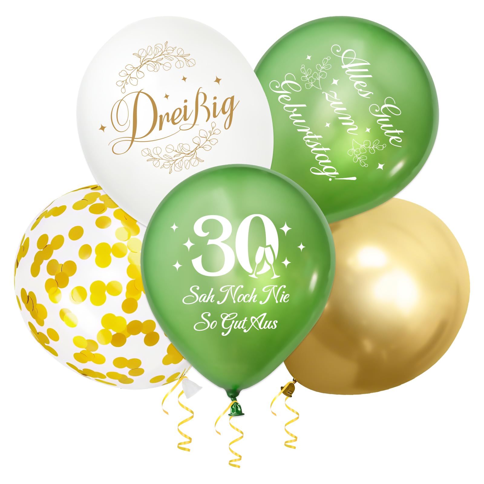 WenmthG Luftballons 30 Geburtstag Deko Männer Frauen, 30 Stü