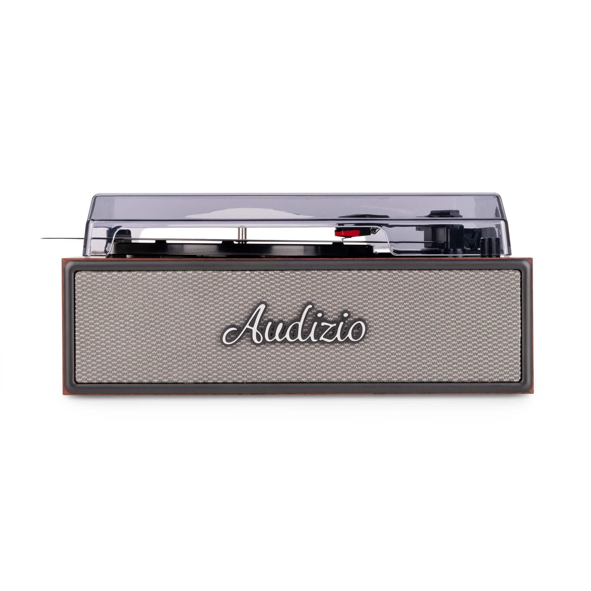 Audizio Reno - Platine Vinyle rétro avec Enceintes intégrées - Lecture 33/45/78 Tours - Design Vintage - Couleur Bois