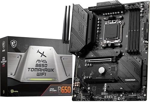 MSI MAG B650 Tomahawk WiFi - Placa base para juegos (AMD AM5, ATX, DDR5, PCIe 4.0, M.2, SATA 6Gbs, USB 3.2 Gen 2, HDMIDP, Wi-Fi 6E, AMD Ryzen 7000