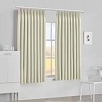 Vista 22 de MAIHER Cortina plisada para oscurecer la habitación, de 108 pulgadas, triple tejido, con aislamiento térmico, ahorro de energía, cortina plisada