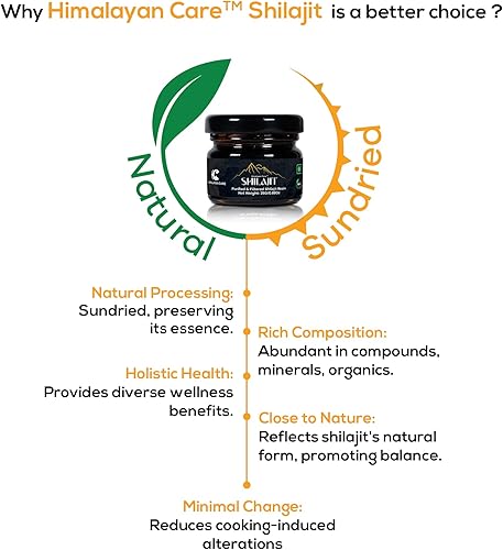 Miniatura 6 de Himalayan Care  Resina Shilajit orgánica pura, grado oro, más potente, fuente natural de energía de refuerzo, ácido fúlvico y más de 85 minerales