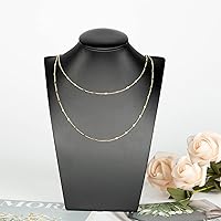 Vista 8 de YOUBEIYEE Cadenas de oro claro de 10 metros (32.8 ft) para hacer joyas, latón chapado en oro de 18 quilates, cadena de eslabones de corazón plano