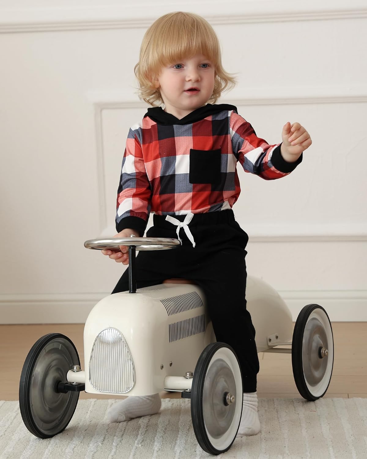 NZRVAWS Newborn Baby Boy Clothes Infant Boy Clothing Hoodie Sweatshirt Long Pants Outfit Set Fall Winter 0-18M - Image 2