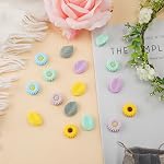 16pcs Flower Leaf Knitting Needle Stoppers, Colorful Needle Point Protector Silicone Knitting Stitch Tip Caps Needle End Cover for Sewing Quilting Crocheting DIY Art Project Supplies