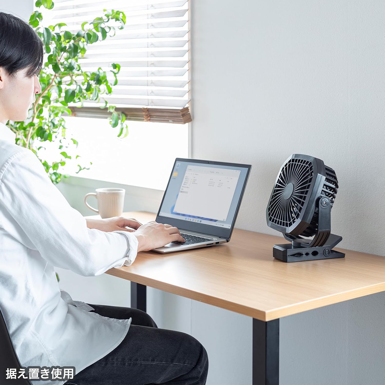 Sanwa Supply FAN-USB1BK USB Fan (Battery Rechargeable)