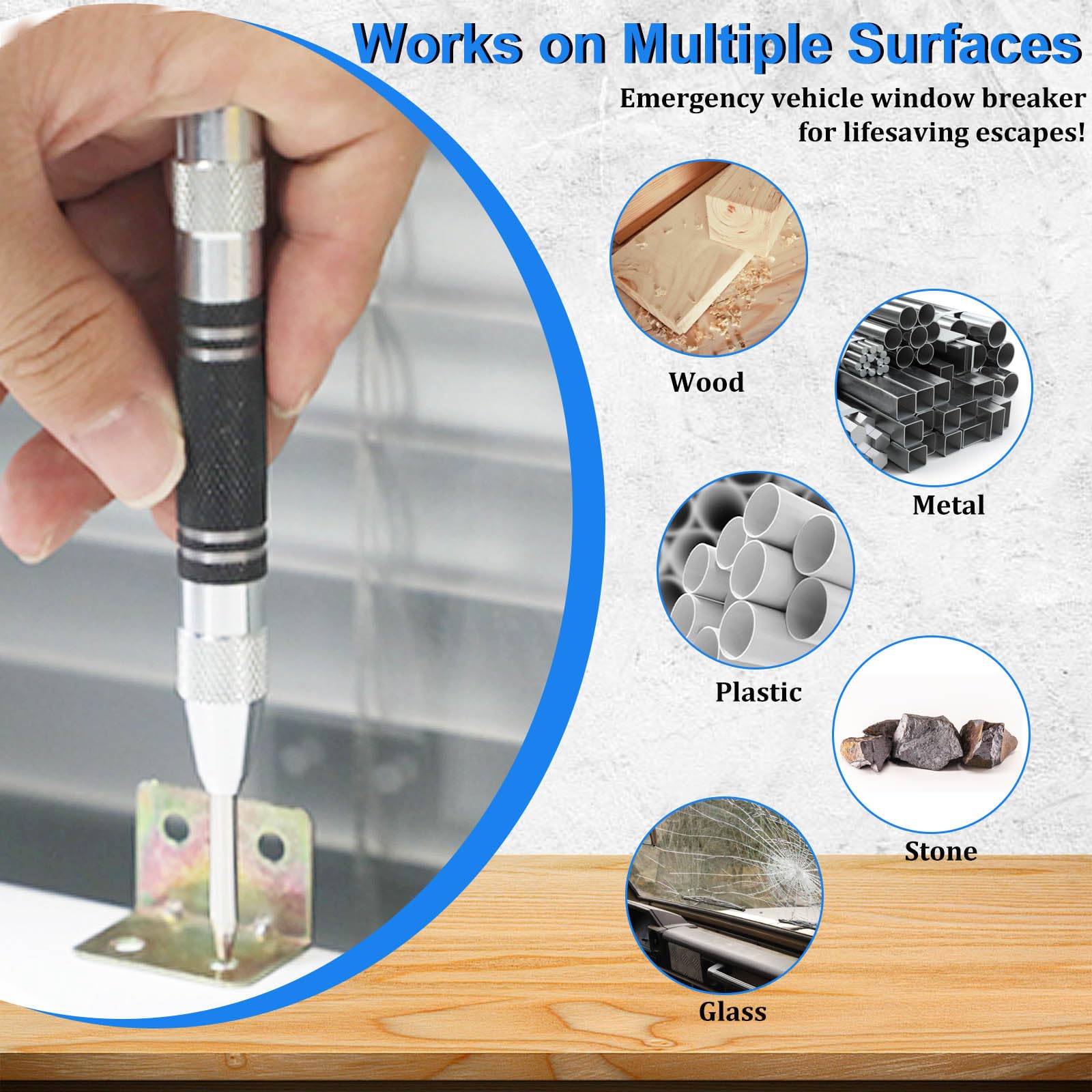 Automatic Center Punches - 3 Pack, FREE SHIPPING -8