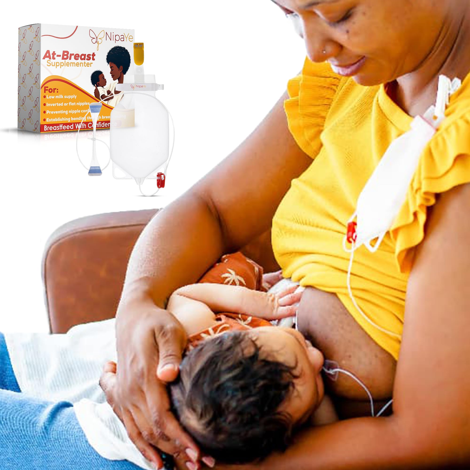 Nipa Ye en Breast Supplementer en Lactancia Materna, un artículo imprescindible para madres que luchan con la lactancia materna y madres primerizas. No más ajustes de la sonda de alimentación. Silicona de grado médico.