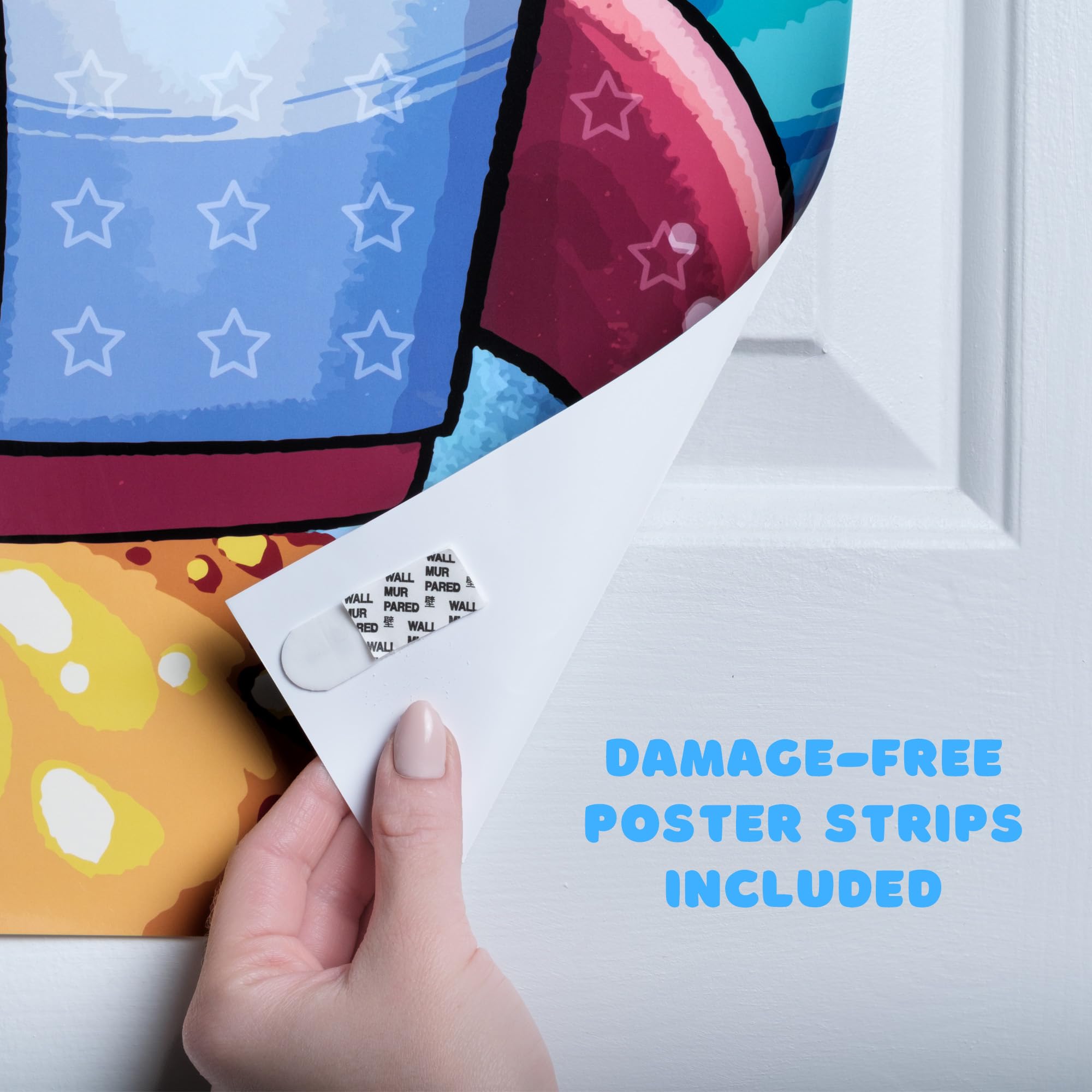Duża tabela nagród za naukę korzystania z nocnika dla dzieci – laminowany, wodoodporny plakat ze 100 holograficznymi naklejkami z gwiazdami i paskami montażowymi bez uszkodzeń – rakieta