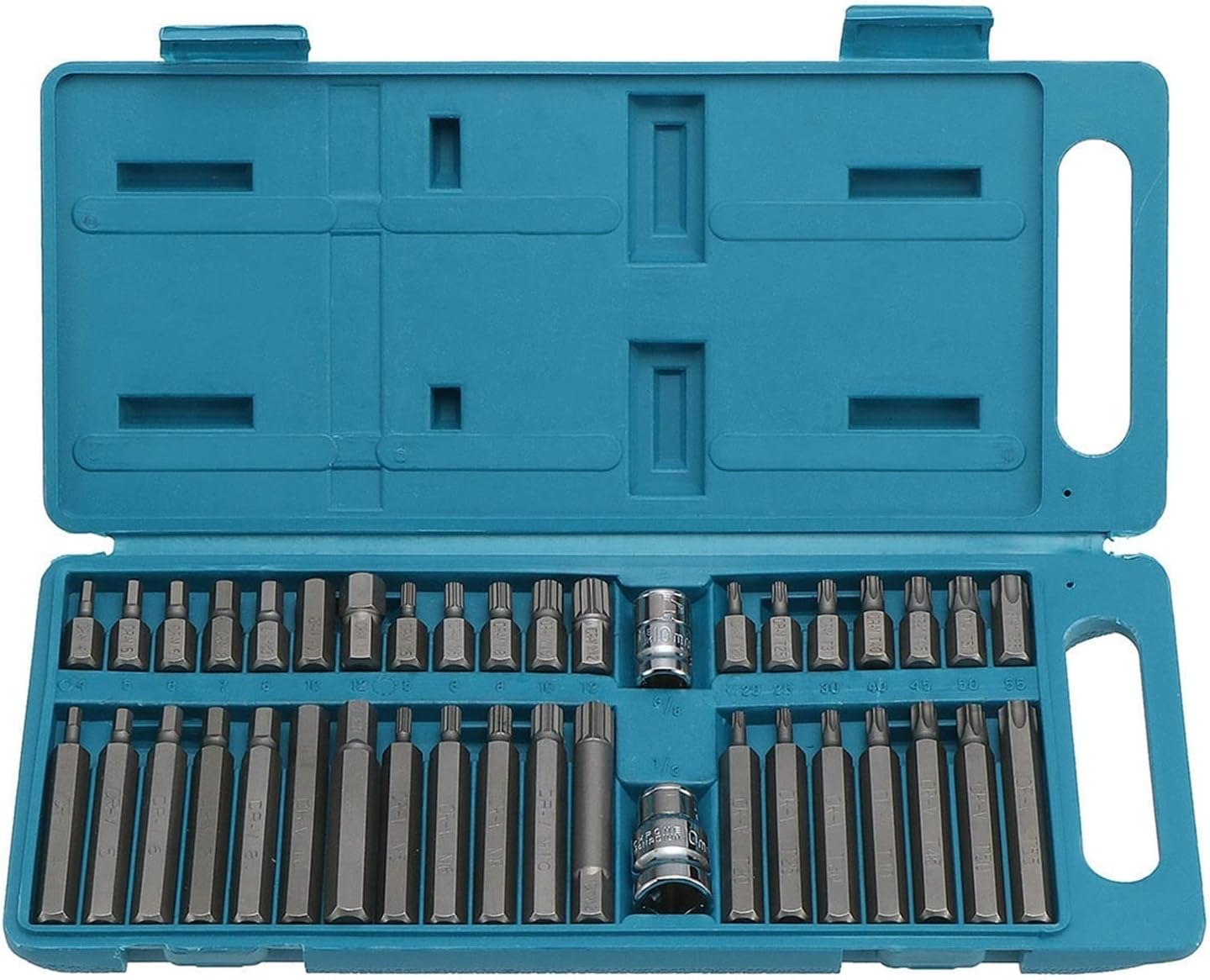 Xzhen 40Pcs Impact Socket Set 1/2&Adaptor Drive Shank Hex Torx XZN