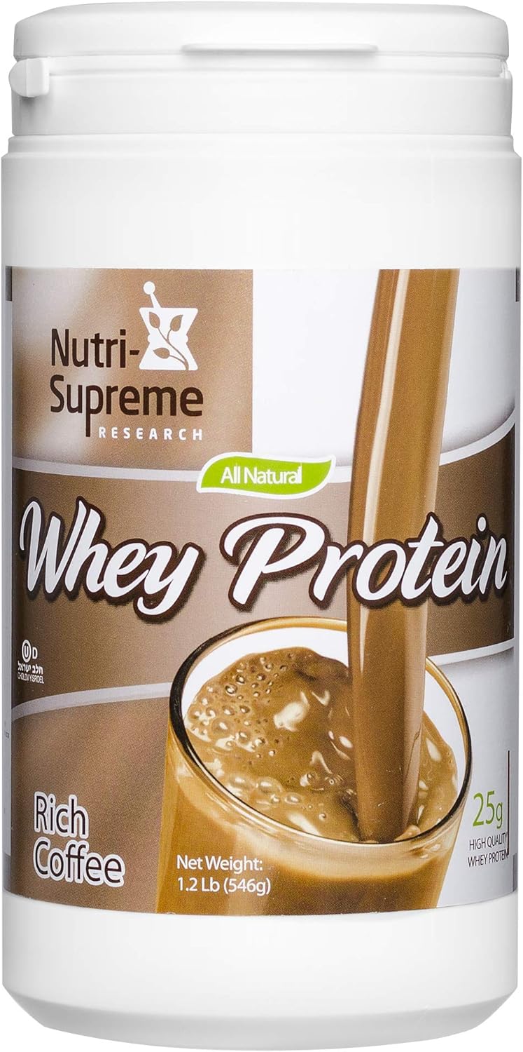 Whey Protein Powder Rich Coffee Dairy Cholov Yisroel - 1 pound