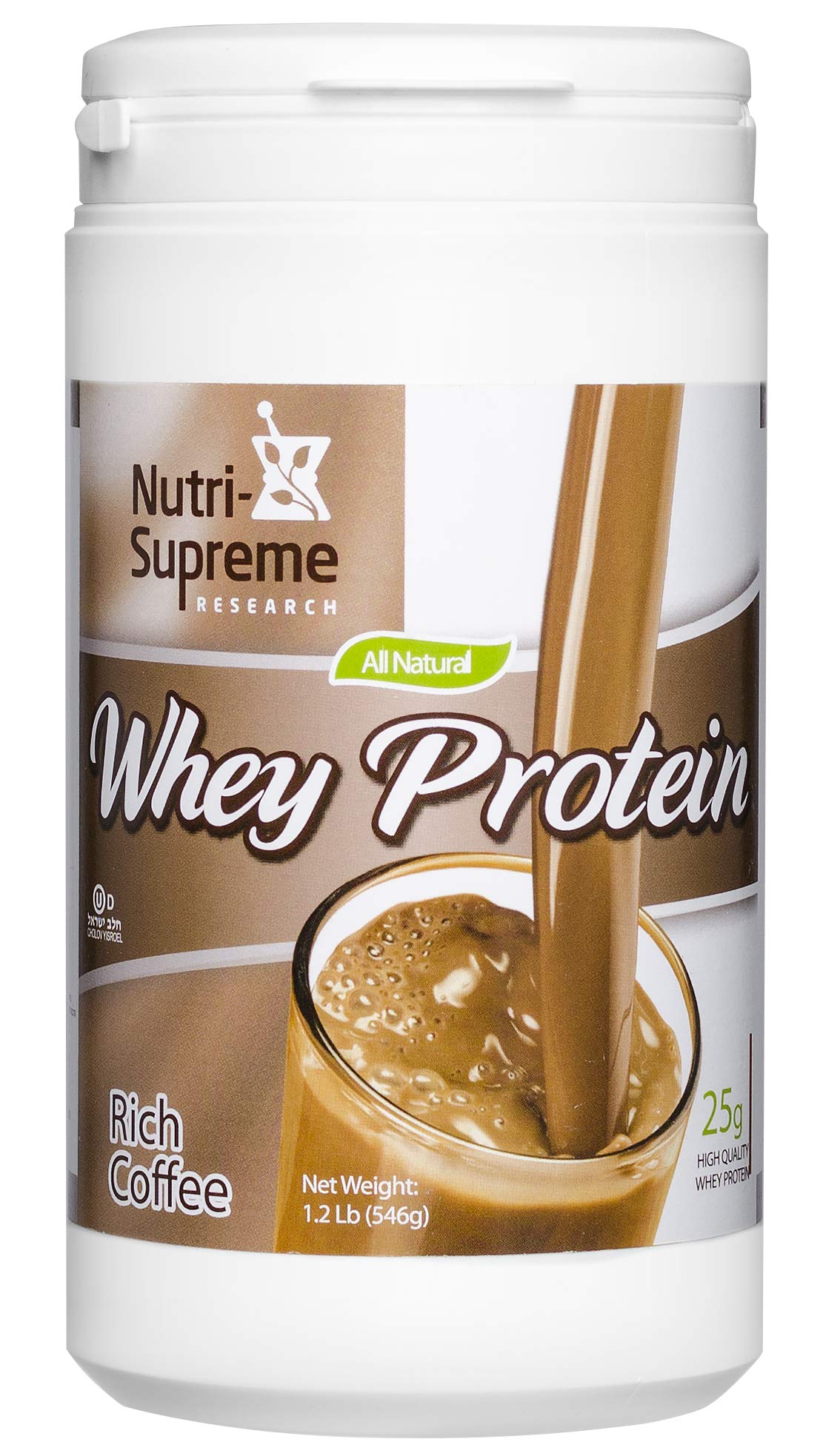 Proteína de suero en polvo, rico en café, lácteos Cholov Yisroel - 1 libra