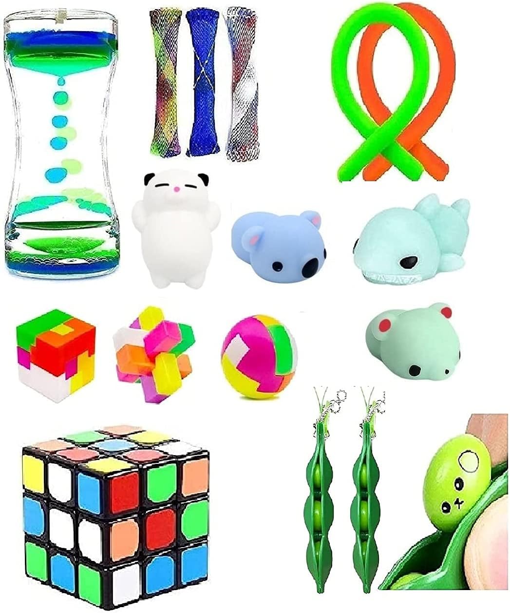 32 Pack Sensory Fidget Toys Set Stress Relief Kits for Kids Adults,Christmas Stocking Stuffers,School Classroom Rewards,Birthday Party Favor,Carnival Treasure Box Prizes, Pinata Goodie Bag Fillers