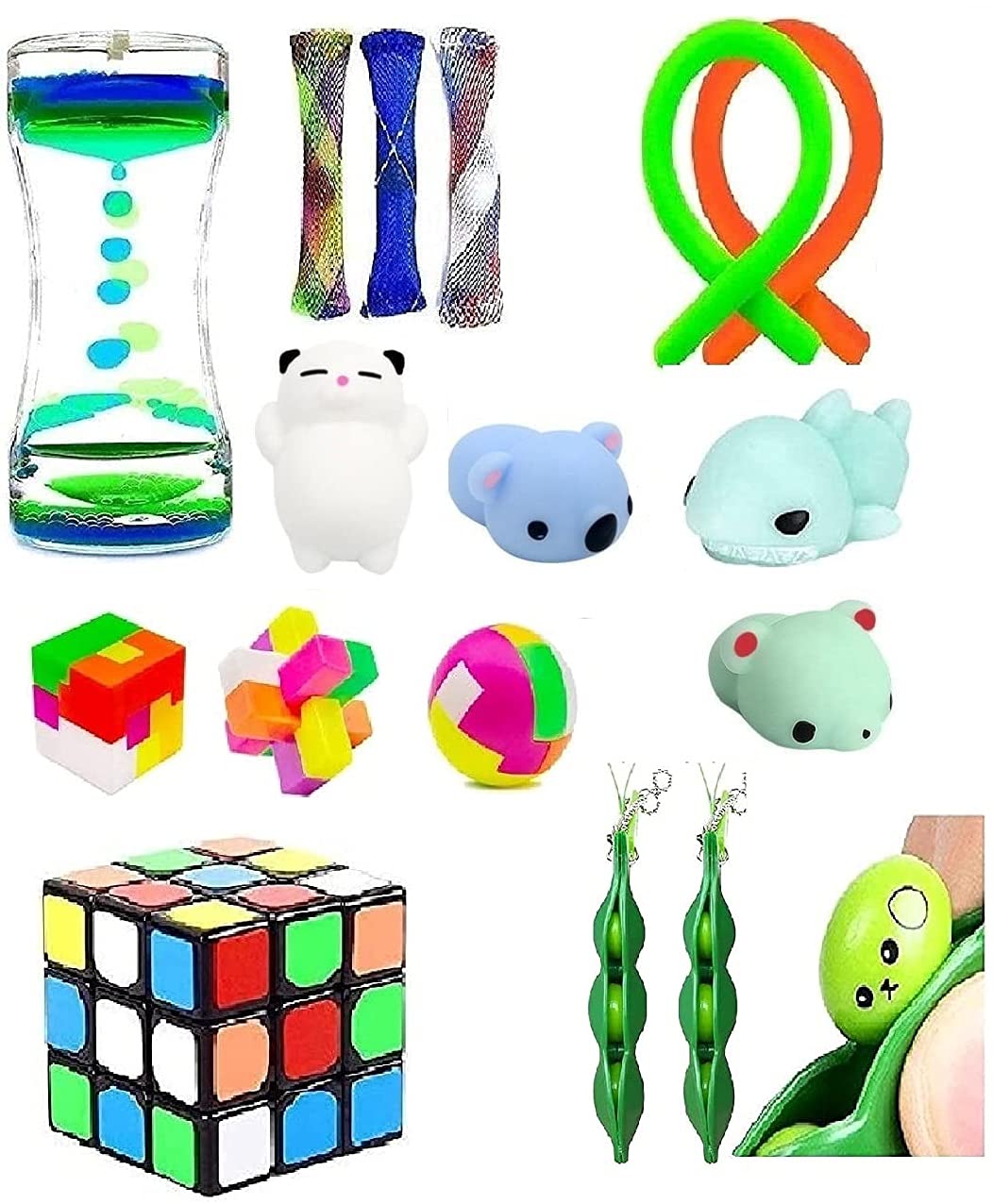 32 Pack Sensory Fidget Toys Set Stress Relief Kits for Kids Adults,Christmas Stocking Stuffers,School Classroom Rewards,Birthday Party Favor,Carnival Treasure Box Prizes, Pinata Goodie Bag Fillers