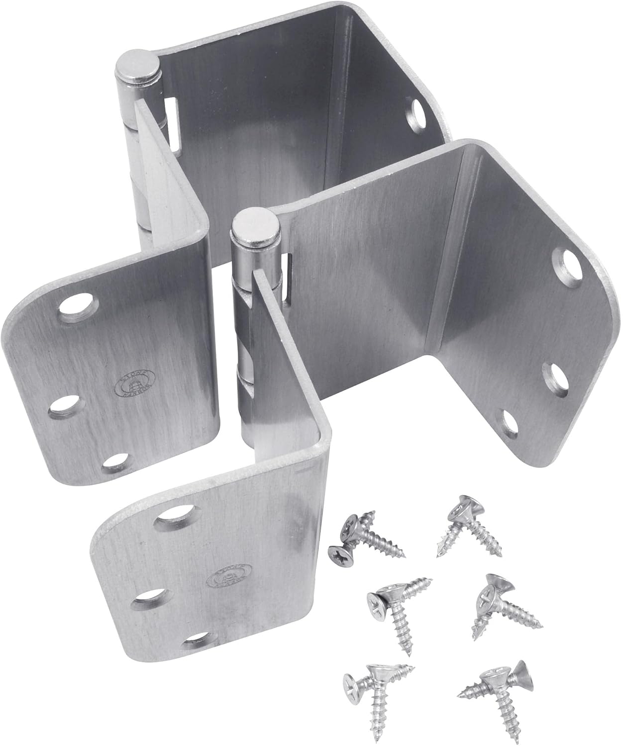 Stone Harbor Hardware Swing Clear Offset Hinge, 3-1/2 Inches, 5/8" Radius Corner, Fits Doors 1-3/8" to 1-3/4" Thick, 2-Pack, Satin Chrome