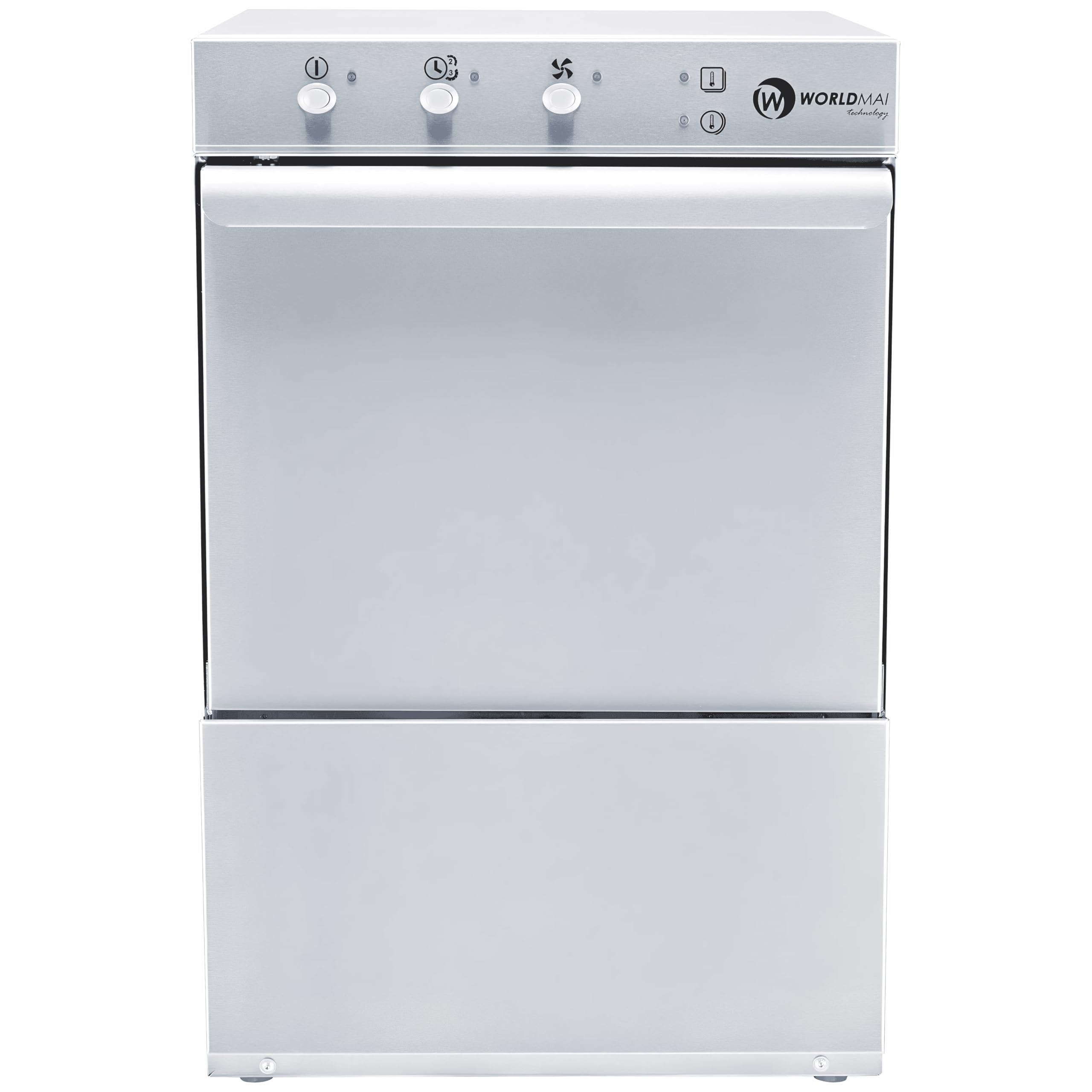 Lavabicchieri Professionale WORLDMAI 40x40 con Pompa di Scarico e Dosatore Brillantante. Macchina Lavapiatti per Cucina di Ristorante, Bar e Horeca. - MADE IN EUROPE