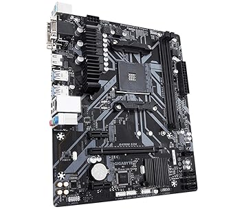 GIGABYTE AMD B450M S2H Ultra Durable Motherboard with Realtek GbE LAN with cFosSpeed, PCIe Gen3 x4 M.2,
