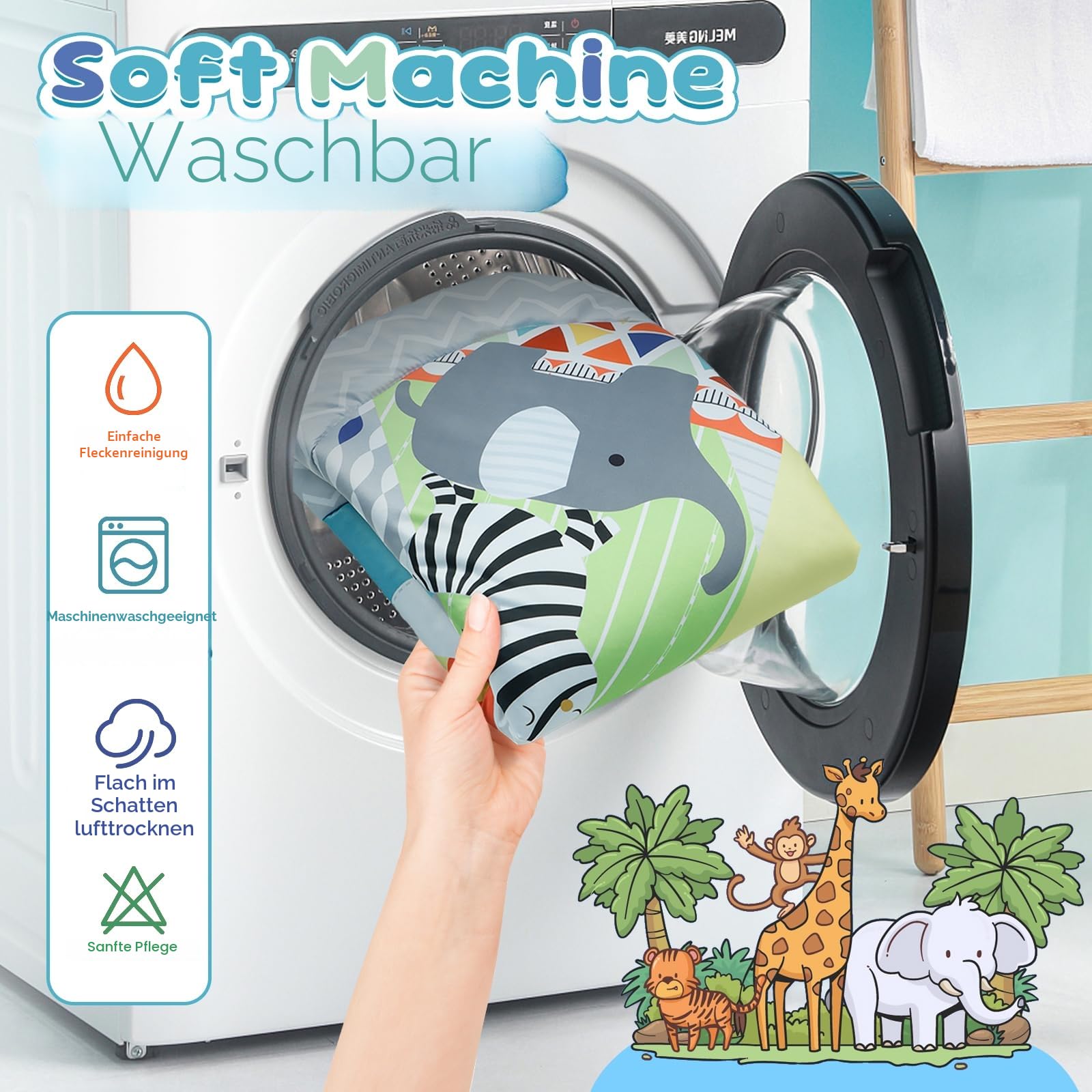Baby-Spielmatte, Spielzeug, Baby-Fitnessstudio für Neugeborene mit hängendem Spielzeug, Bauchzeitkissen und bequemen Matten für Bodenspielmatten und Boden-Fitnessstudios