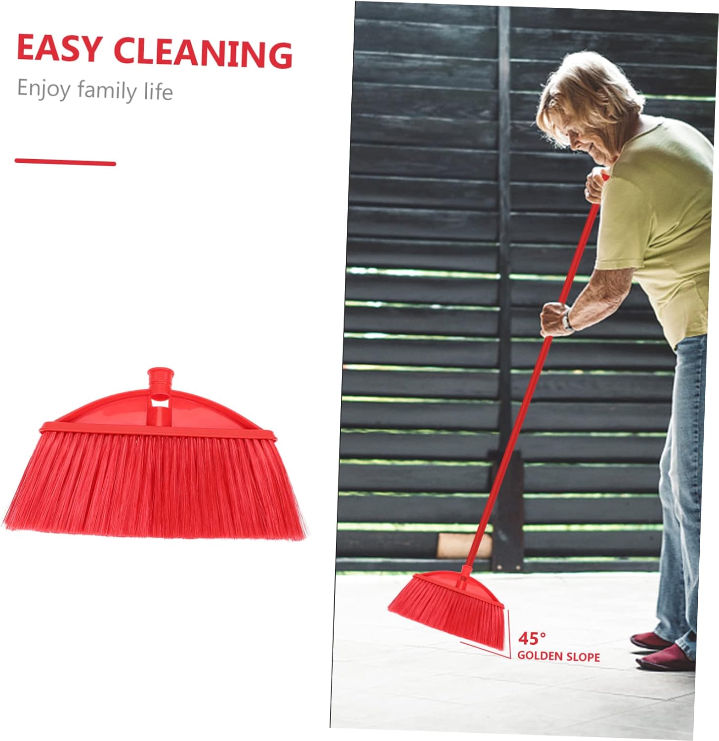 Plastic Sweeper Head Replacement Household Broom Head for Cleaning Sturdy Plastic Material Suitable for Home Use Easy to Install Compatible Standard Broom Handles