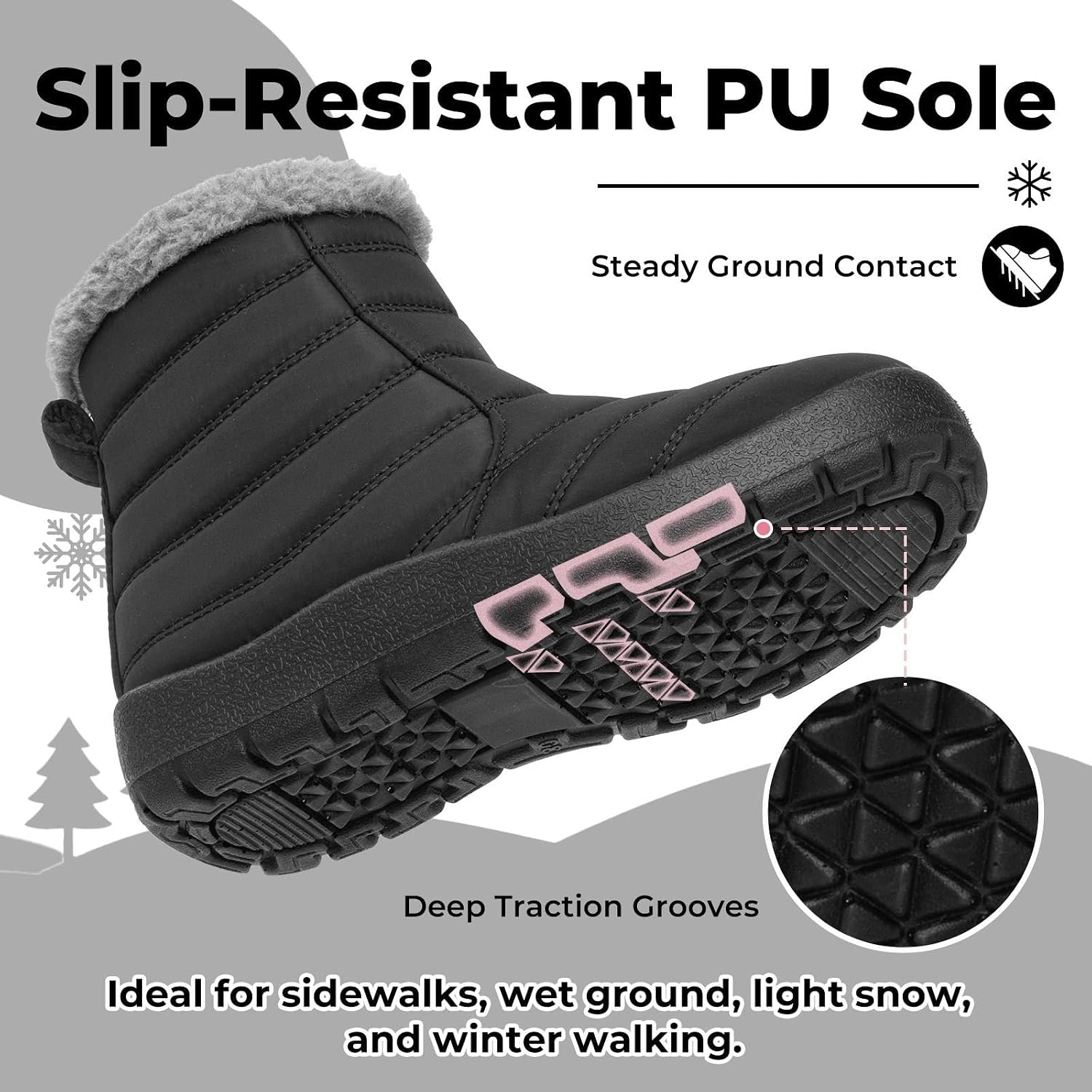 Mishansha Kids Snow Boots Winter Boys Girls for Toddler Little Kid Big Kid