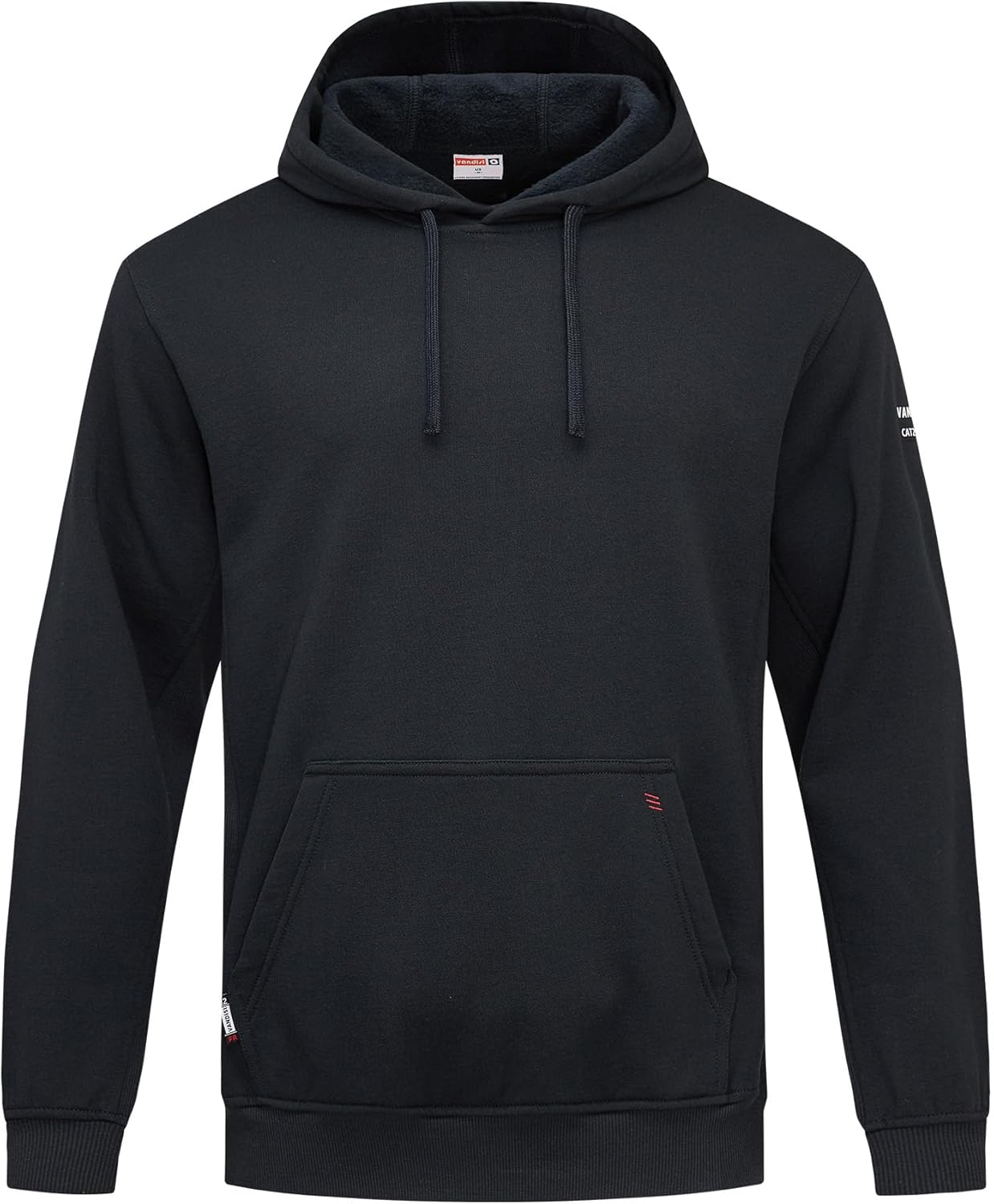 VANDISI FR Hoodies for Men 100% C Flame Resistant Pullover 10.5oz FR Sweatshirt Heavy Weight Hooded Shirt