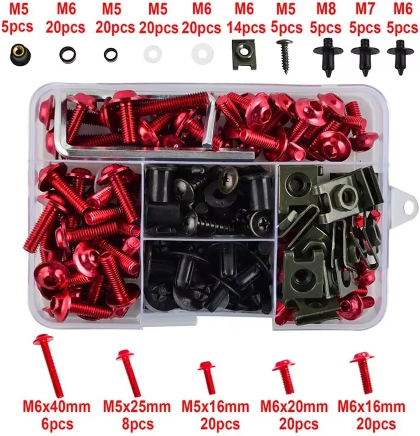 その他 M バイク用ナット＆ボルトセット For CBR1000RR 2004 2005 ボディワーク