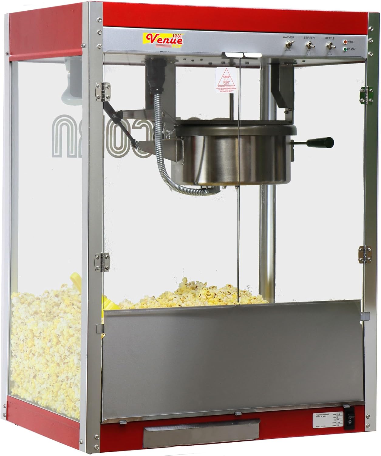 Venue Pop 16 oz. Large Commercial Popcorn Machine for Professional Concessions