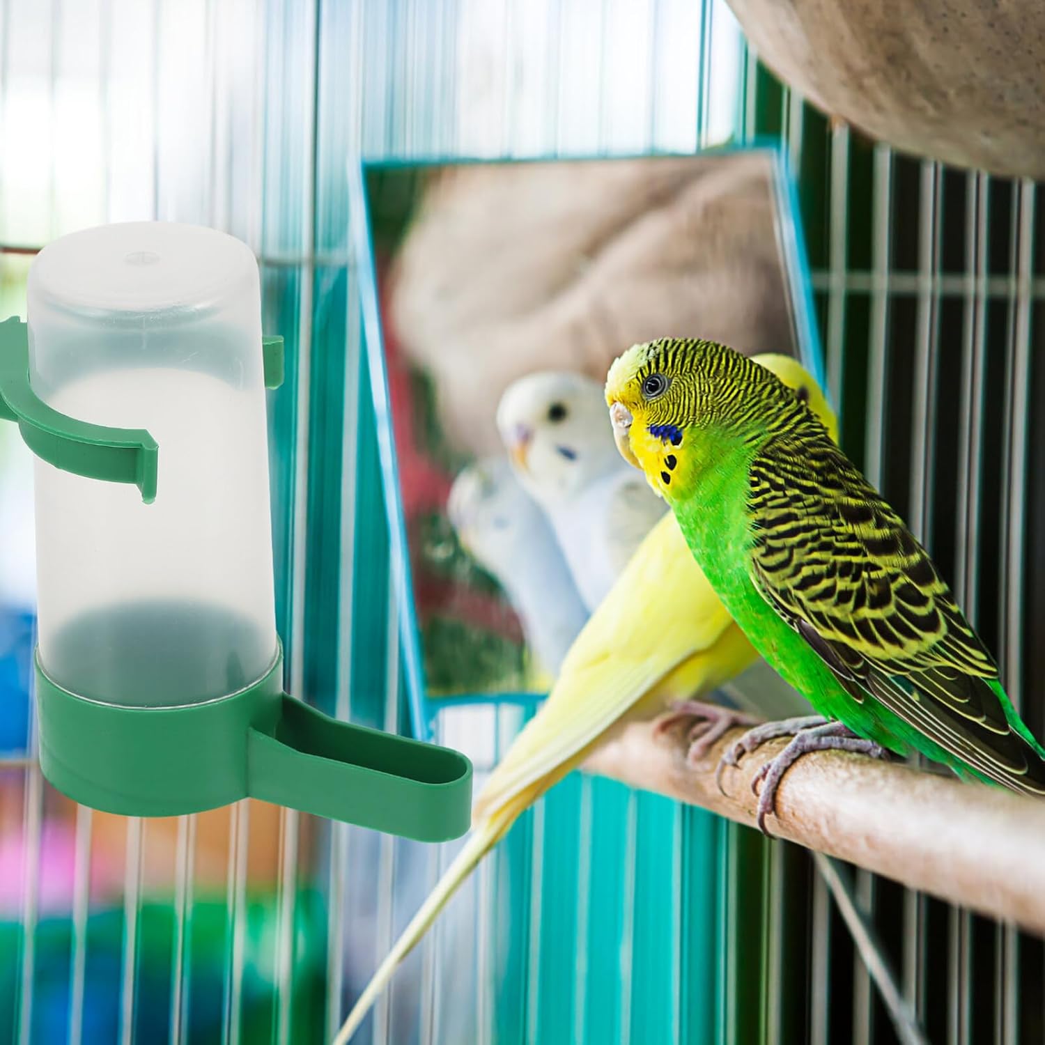 HANABASS 40pcs Automatic Bird Water Feeder Pigeon Water Dispenser for Easy Drinking Convenient Cage Accessory for Quails and Parrots Capacity Bowls