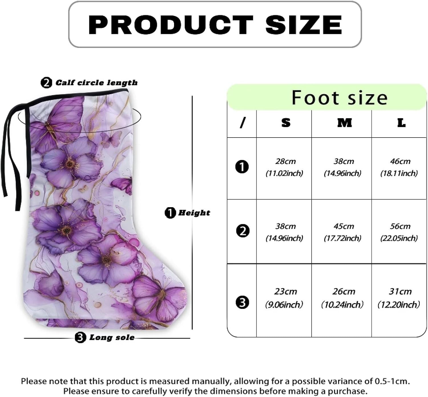 Butterfly Leg Cast Cover Purple Cast Sock Cover for Foot Decorative Leg Plaster Sleeve Large Foot Cast Cover Soft Elastic Leg Cast Protector for Women