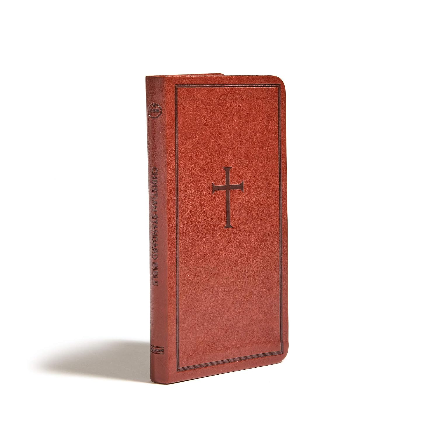 CSB Single-Column Pocket New Testament, Brown LeatherTouch, Red Letter, Presentation Page, Full-Color Maps, Easy-to-Read Bible Serif Type