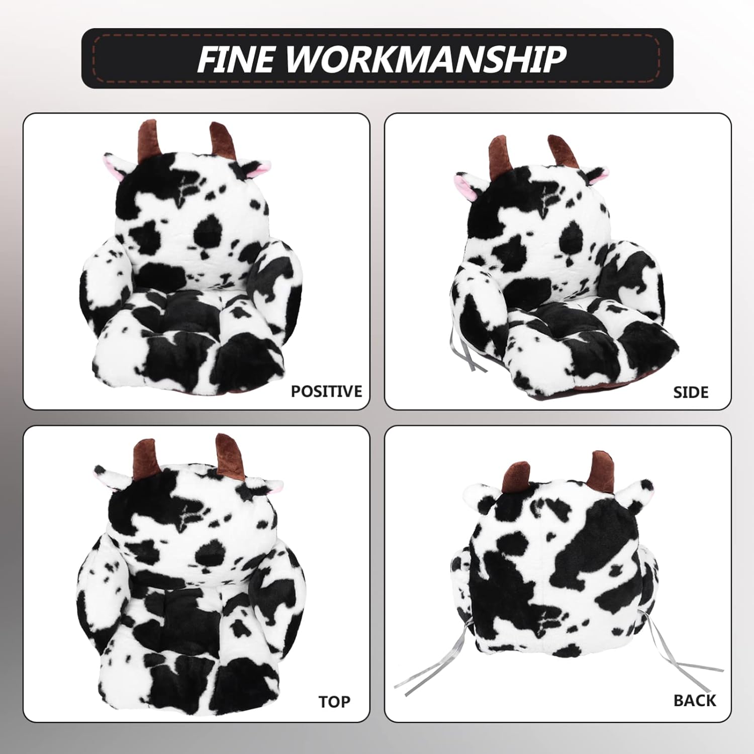 Yardwe Pillows Pad: Car Reading Lumbar Office Cushions Cow Use Bedrest Pillows: Shape Comfort Cute Support for Pad Chair Sedentary Outdoor Sofa Full Bed Decorative Backrest