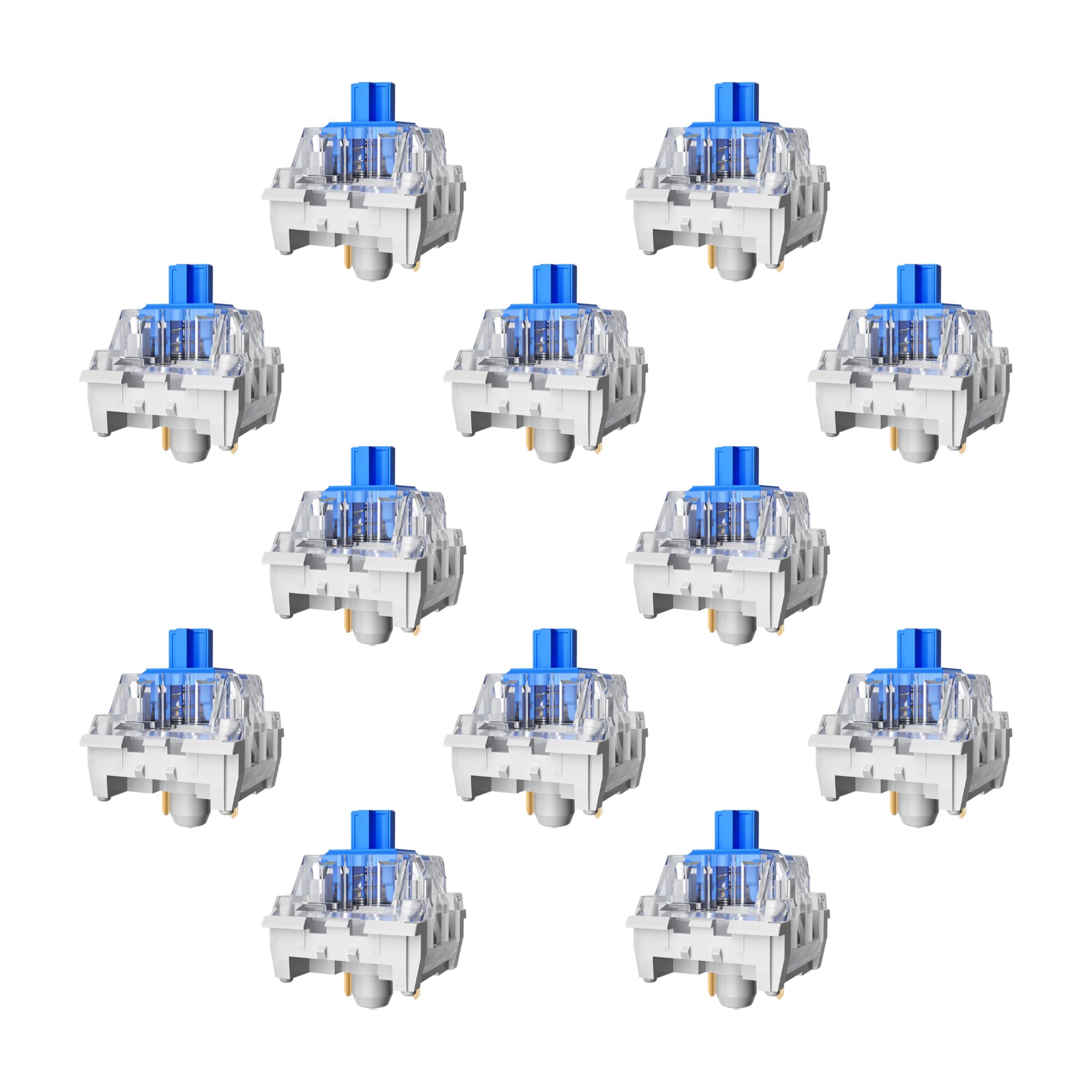 Zhouwang Keyboard Clickers for 3D Prints,72 Pcs Blue Clicky Switches Kit