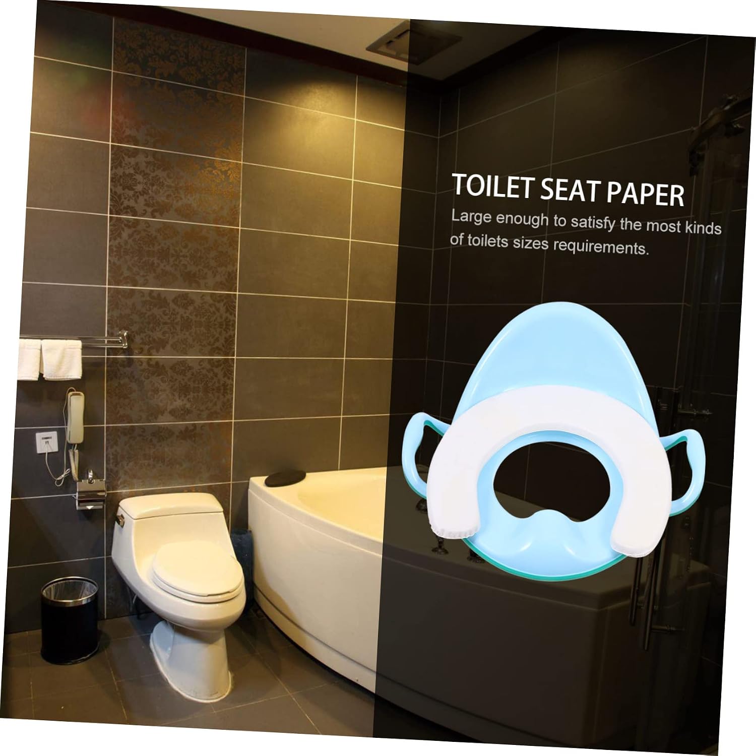 1set Toilet Training Seat Safe Handles Comfortable Potty Training Seat for Toddlers Slip Design Fits Standard Toilets Easy to Use