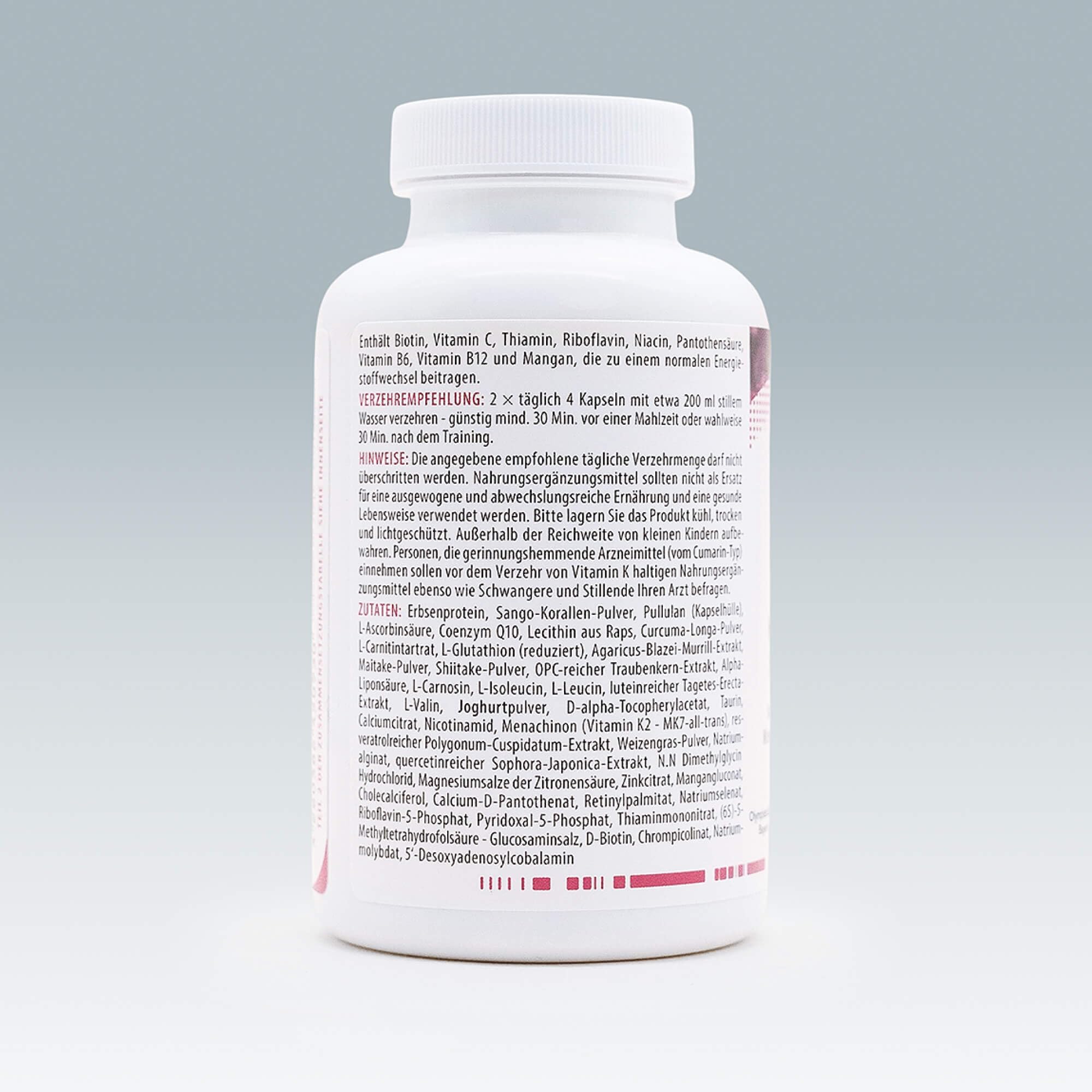 MITOcare Mitochondrien Formula Sport - Nährstoffkomplexmischung für Sportler - optimale Basis - Vitamine, Mineralstoffe & Pflanzenstoffe - Monatspackung mit 240 Kapseln - Produziert in Deutschland