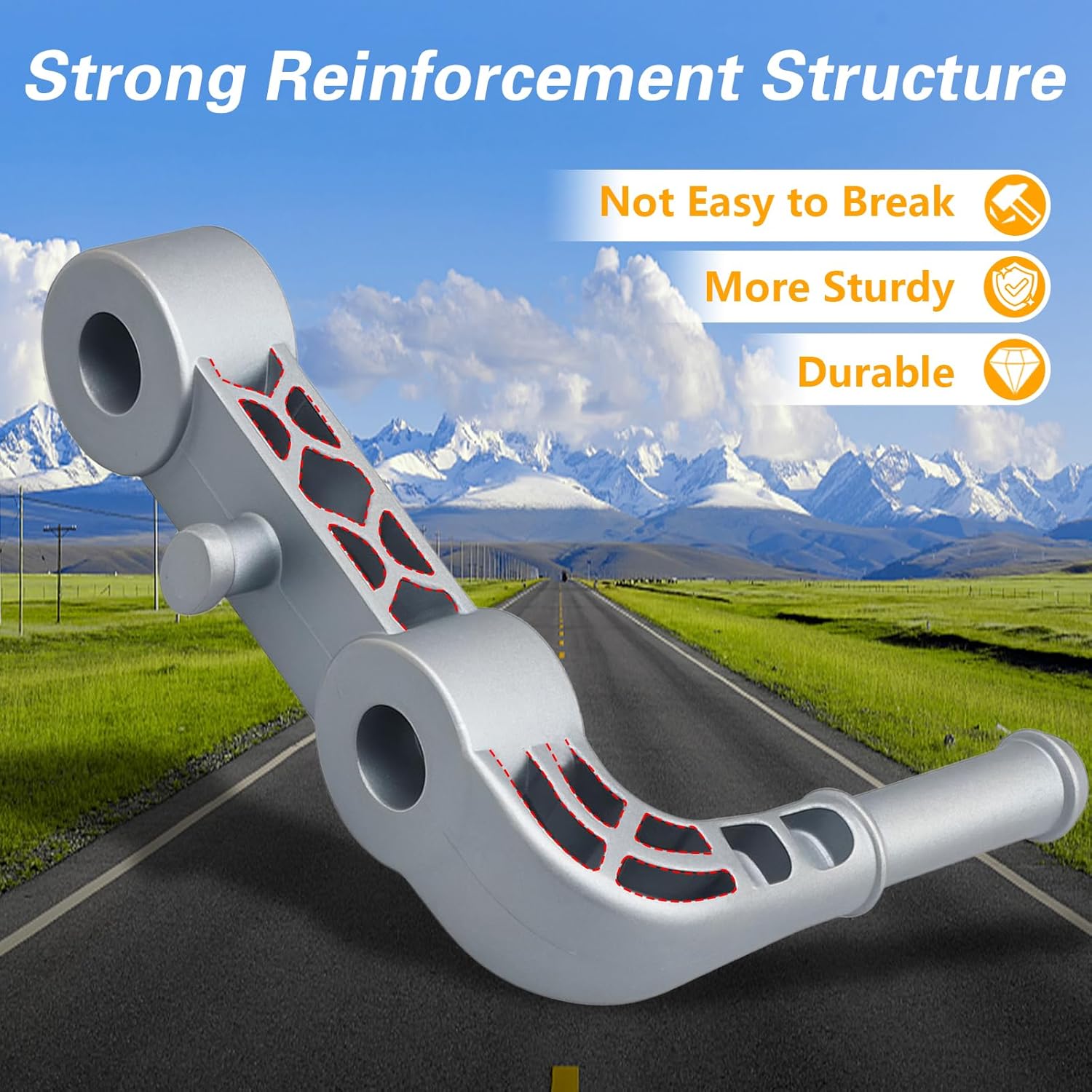 FUSCH Upgraded Rear Left Exhaust Bracket Muffler Support Assembly with Hanger Rubber Compatible with Ram 1500 5.7L 6.2L 2019-2024，Driver Side，Replace #: 68275662AB 68519121AA