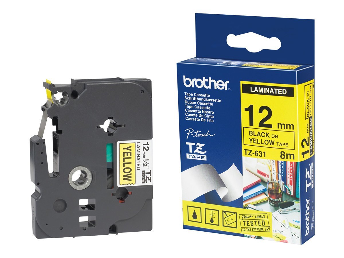 Brother - Black, transparent - Roll (1.2cm x 7.7m) 1 pcs. printer tape - for P-Touch PT-15, PT-20, PT-2000, PT-3000, PT-500, PT-5000, PT-6, PT-8, PT-8E
