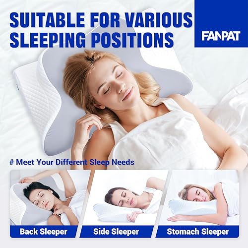 Miniatura 4 de Almohada cervical para aliviar el dolor de cuello, espuma viscoelástica de contorno, almohada ortopédica ergonómica de apoyo para el cuello para