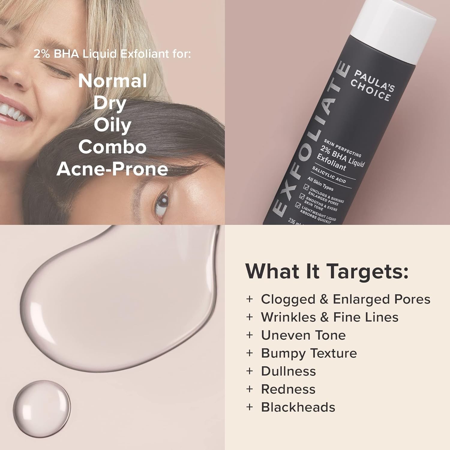 Paula's Choice 2% BHA Liquid Exfoliant & RESIST Super-Light Daily Wrinkle Defense SPF 30, Salicylic Acid for Enlarged Pores & Blackheads and Tinted Mineral Broad-Spectrum Sunscreen, Set of 2 - Image 2