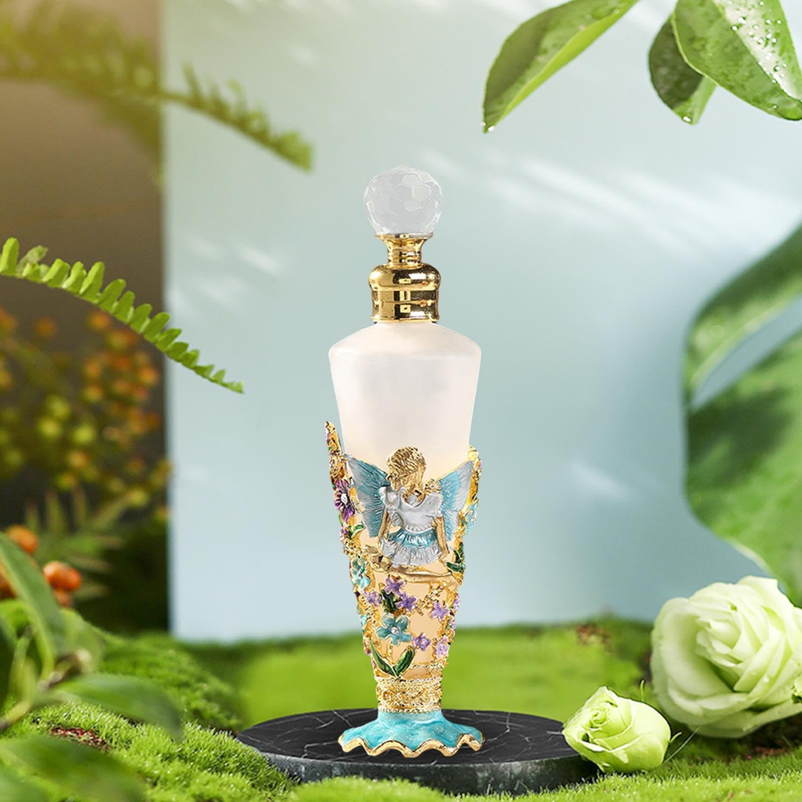 Amazon | OIIBWQ ヴィンテージスタイルの花柄香水瓶セット, Style E