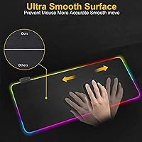 Vista 4 de Mouse Pads Gaming Accessories RGB Mause Pad Computer Keyboard Mat LED Gamer Cute Laptops Luminous Mats Offices Pc Complete Mats,600x300x4MM