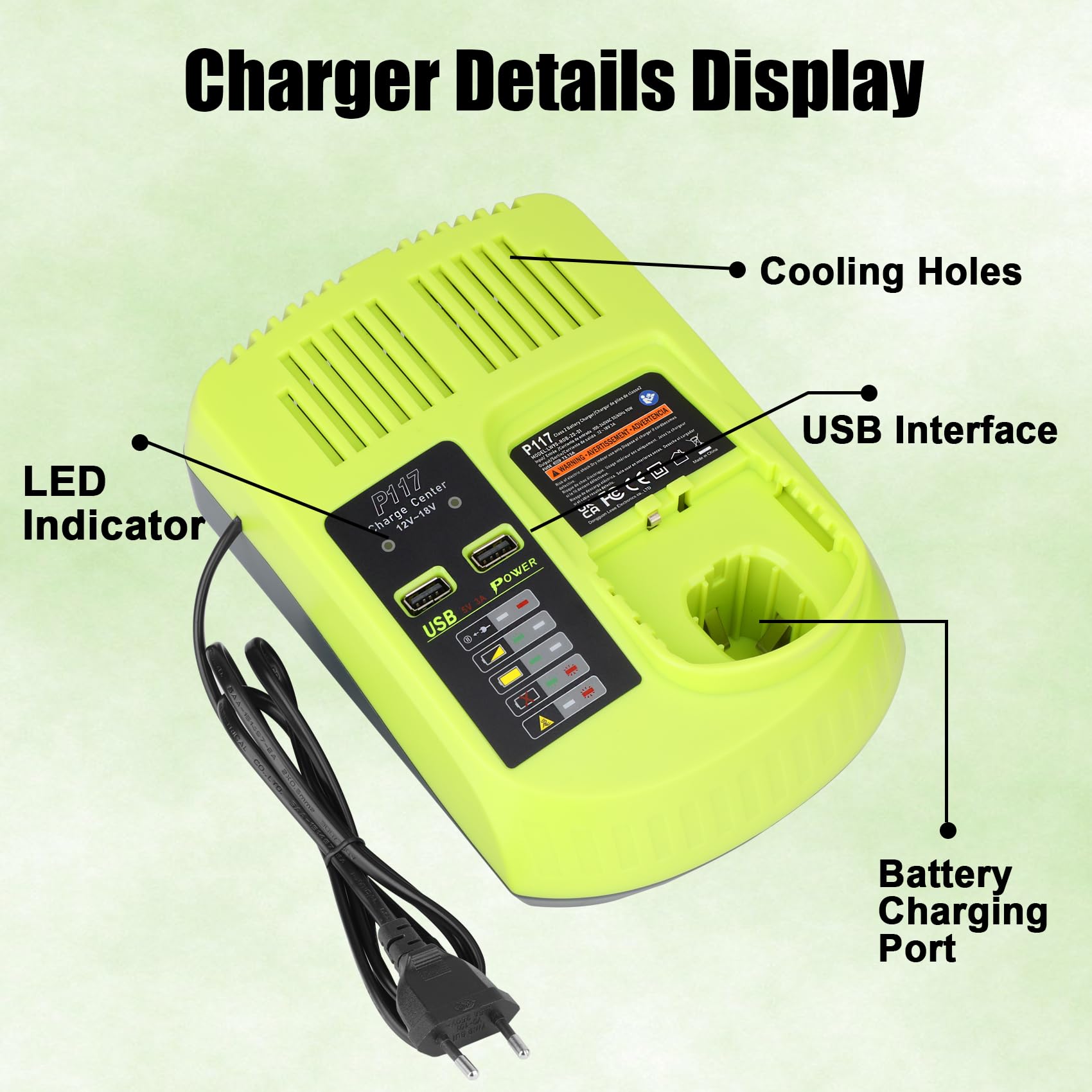 Voltière Vervangende 5 ah Accu Geschikt voor 18v Ryobi Apparatuur - 5000 mAh Batterij