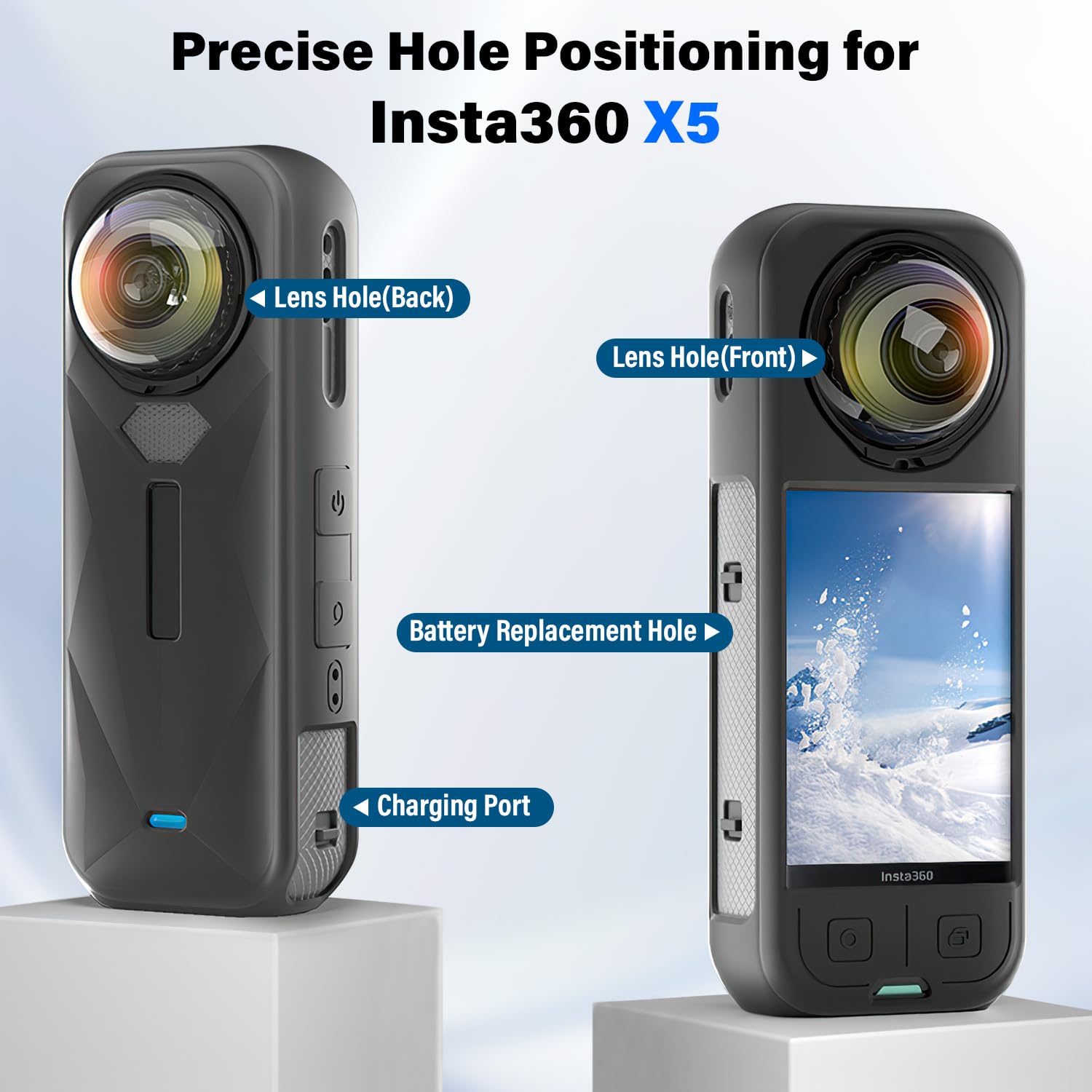 Accessori Insta 360 X5/X4 - Custodia EVA + Copriobiettivo + Pellicole Vetro Temperato
