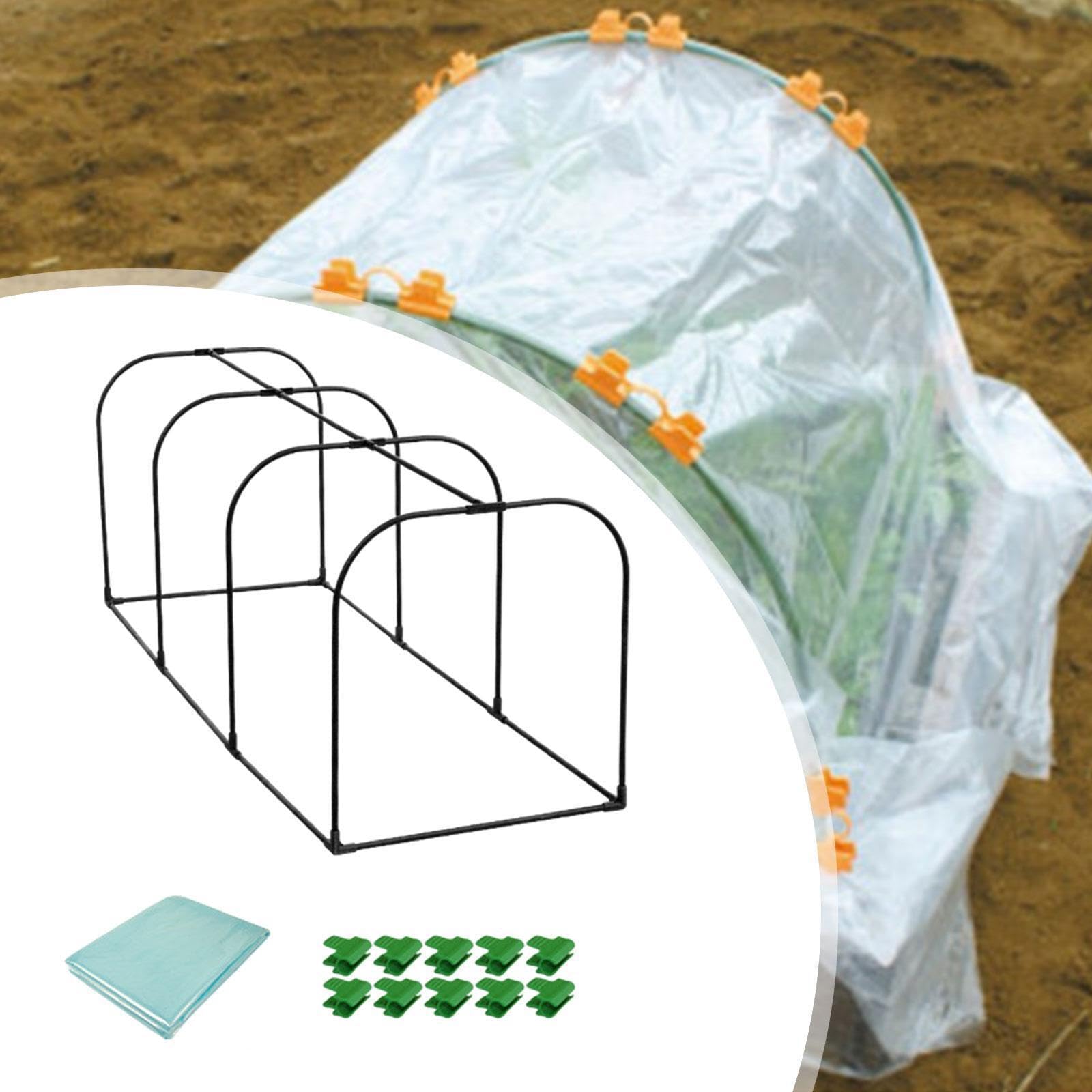 Mini serra portatile, calda e resistente,Verde,lunghezza 150 cm | conservazione del calore. La confezione include pellicola e tutti i pezzi necessari per il montaggio. Può essere una piccola