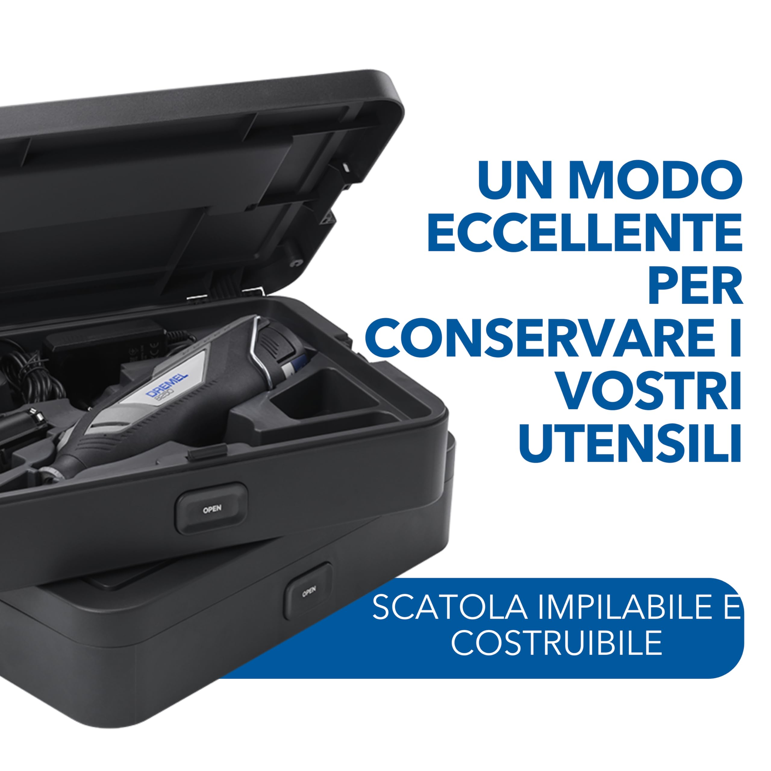 Dremel 8250 Multifunzione Rotativo Senza Fili 12V Brushless 5.000-30.000 giri/min con Dremel Box, 65 Accessori, 5 Accessori Aggiuntivi, 2 Batterie+Caricabatterie per Smerigliatura, Foratura, Fresatura