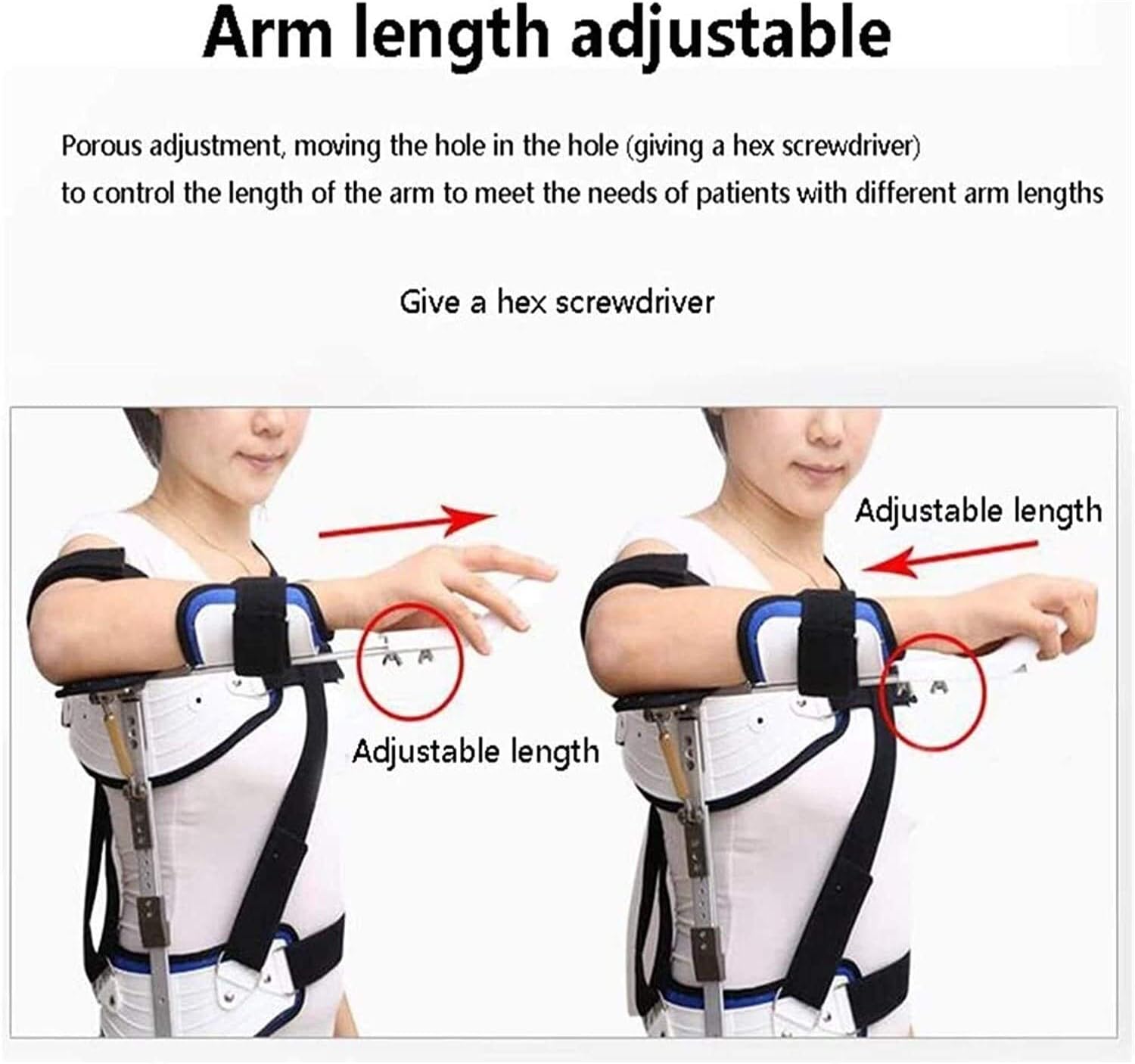 Shoulder Abduction Orthosis,Arm Sling Shoulder Immobilizer Elbow Brace Fracture Fixed Adjustable Arm Support for Rotator Cuff, Dislocated Ac Joint