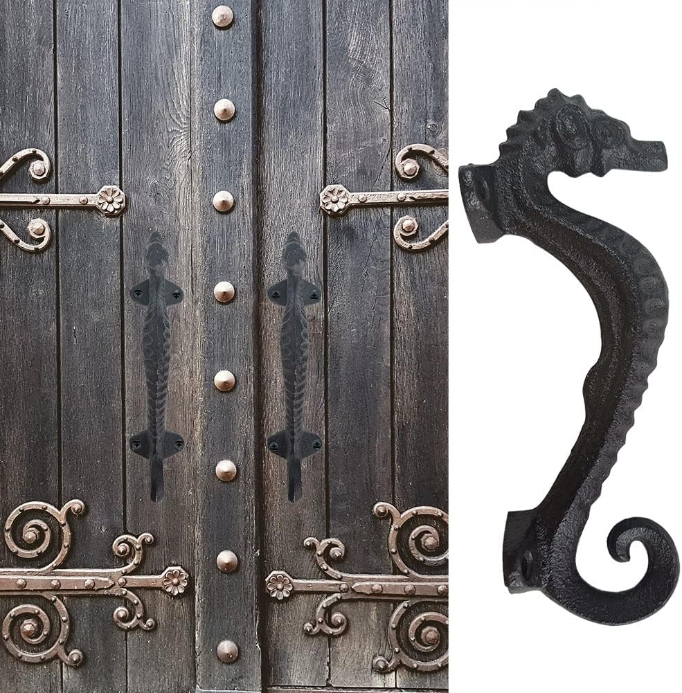 Seahorse Shaped Decorative Drawer Hardware Handles Creative Double Hole Furniture Pull Knobs for Cupboard Doors Dresser 2 Pieces