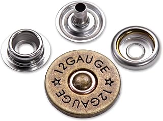 Metal Snap Sets - (Line 24) - (Shotgun Shell) - (1 Set) - for Leather, Holsters, Sheaths, Pouches, and Clothing