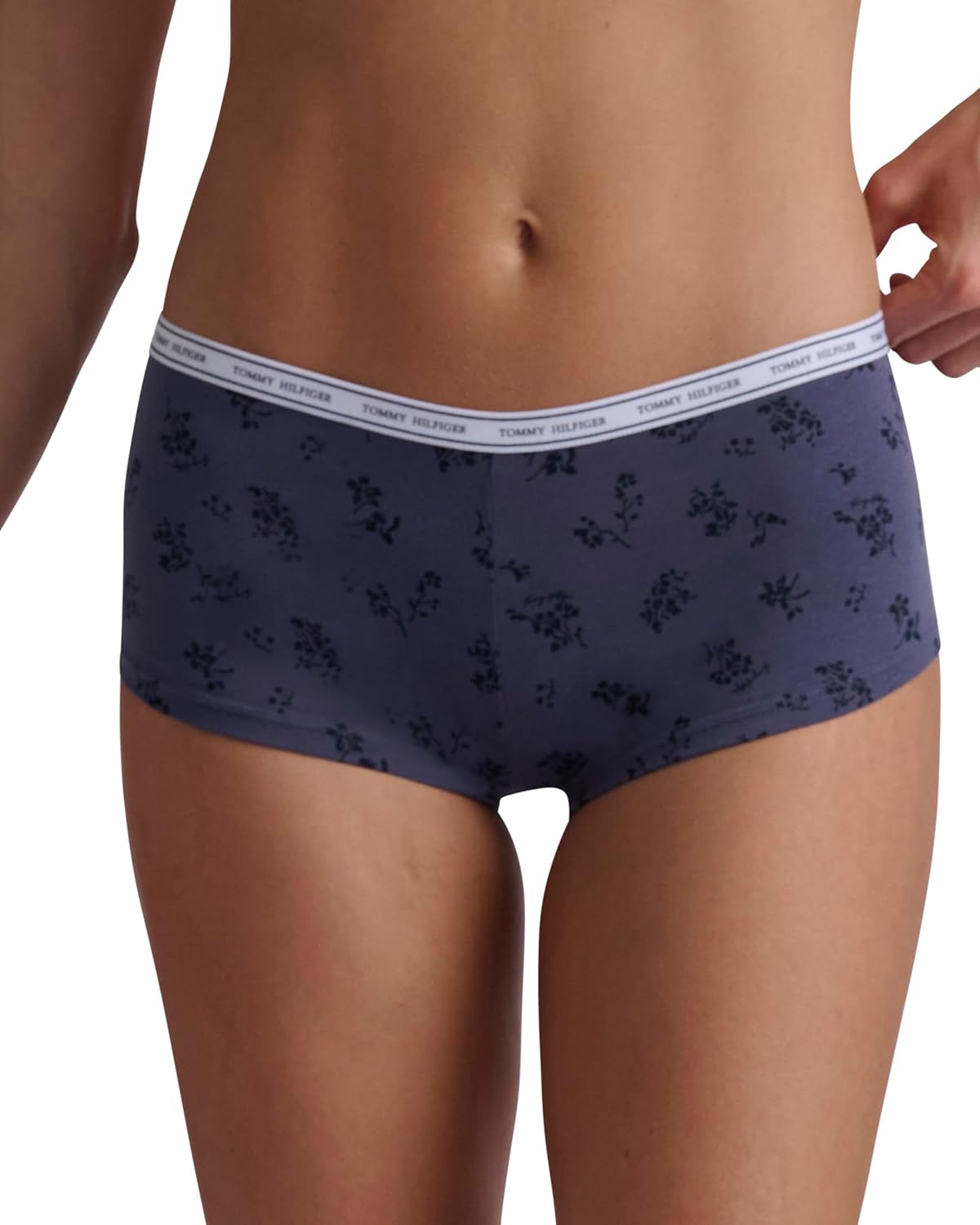 Tommy Hilfiger womens Classic Cotton Boyshort Underwear With Logo Waistband 6-pack - Image 2